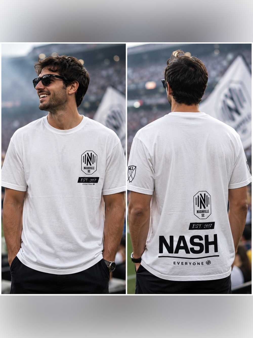 🆕 Fanatics Nashville SC Everyone N T-Shirt Men’s 2XL White MLS Soccer